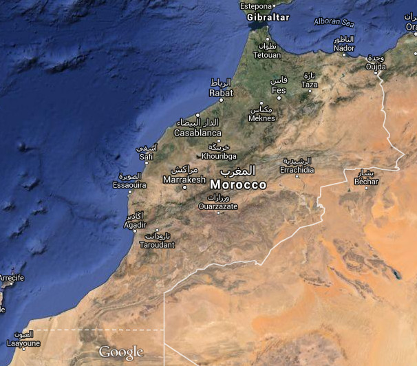 plan Morocco by satellite